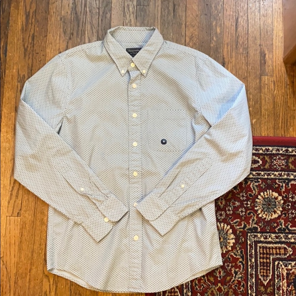 Light Blue Pattern Poplin Button Down